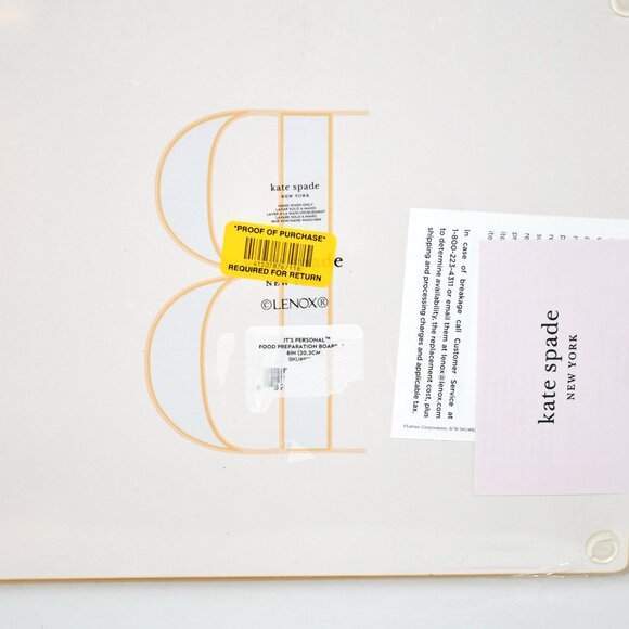 Kate Spade New York by Lenox It's Personal Prep Board “B” Glass in Yellow NWT De - Picture 3 of 4